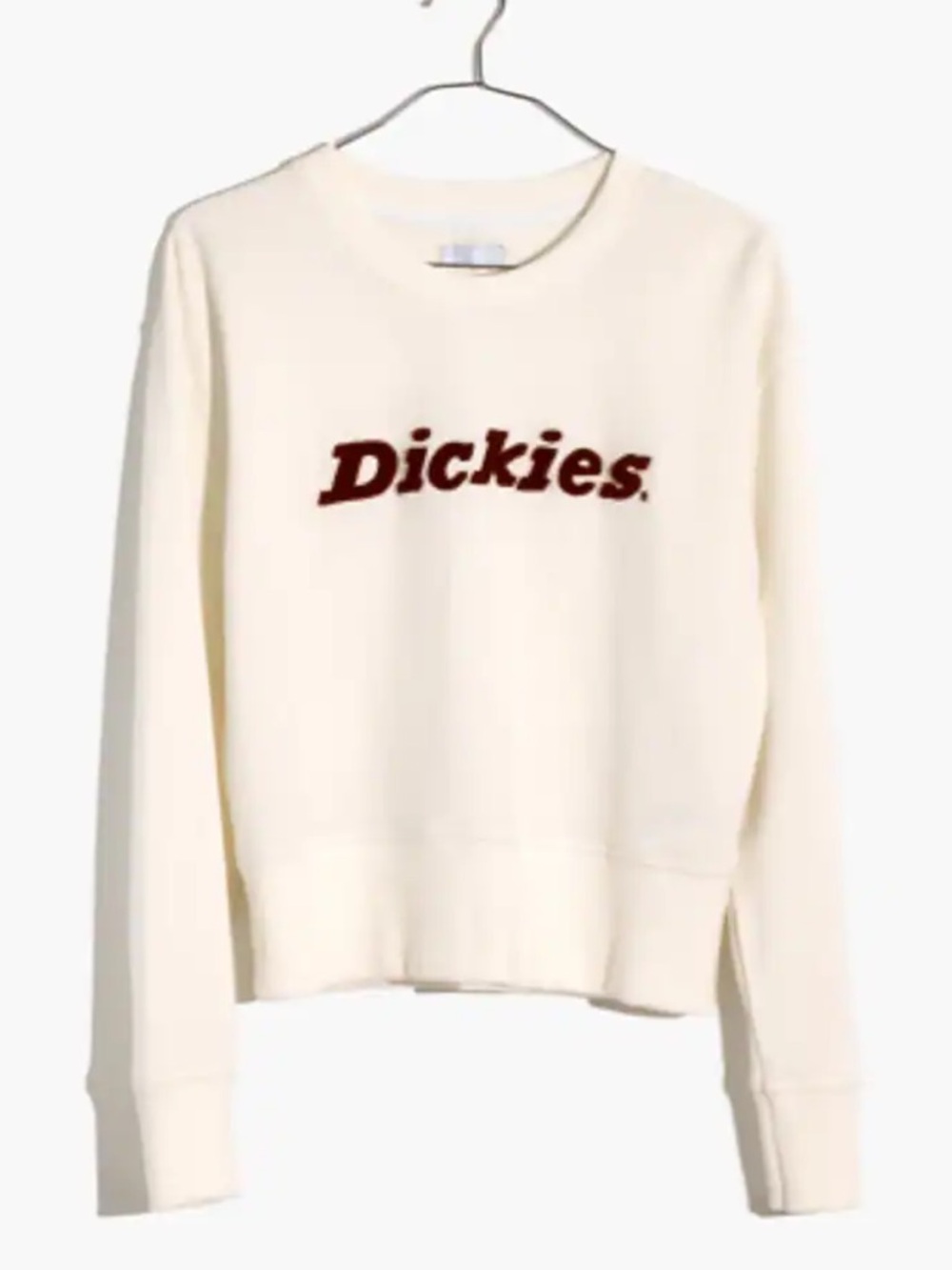 Madewell x Dickies® Logo Shrunken Sweatshirt Cream Crewneck Size Medium